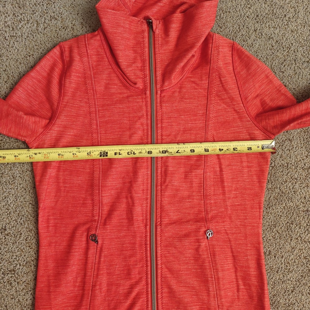 Lululemon Define Full Zip Jacket Heathered Red Orange Womens Size 4 Activewear - Picture 9 of 11